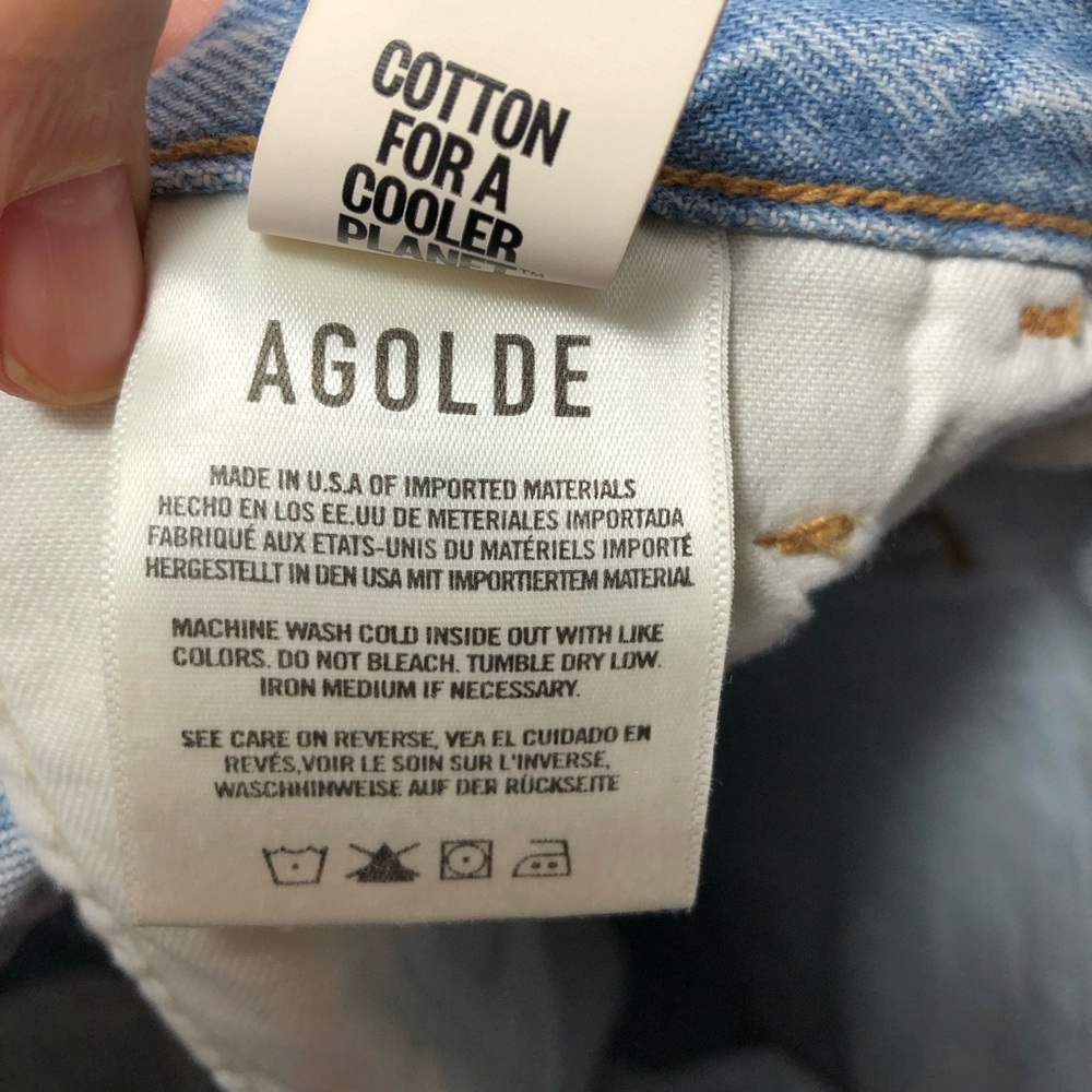 AGOLDE Shona Trouser Jeans Light Wash Blue Women Sz 27 Classic Casual Office - Picture 6 of 9
